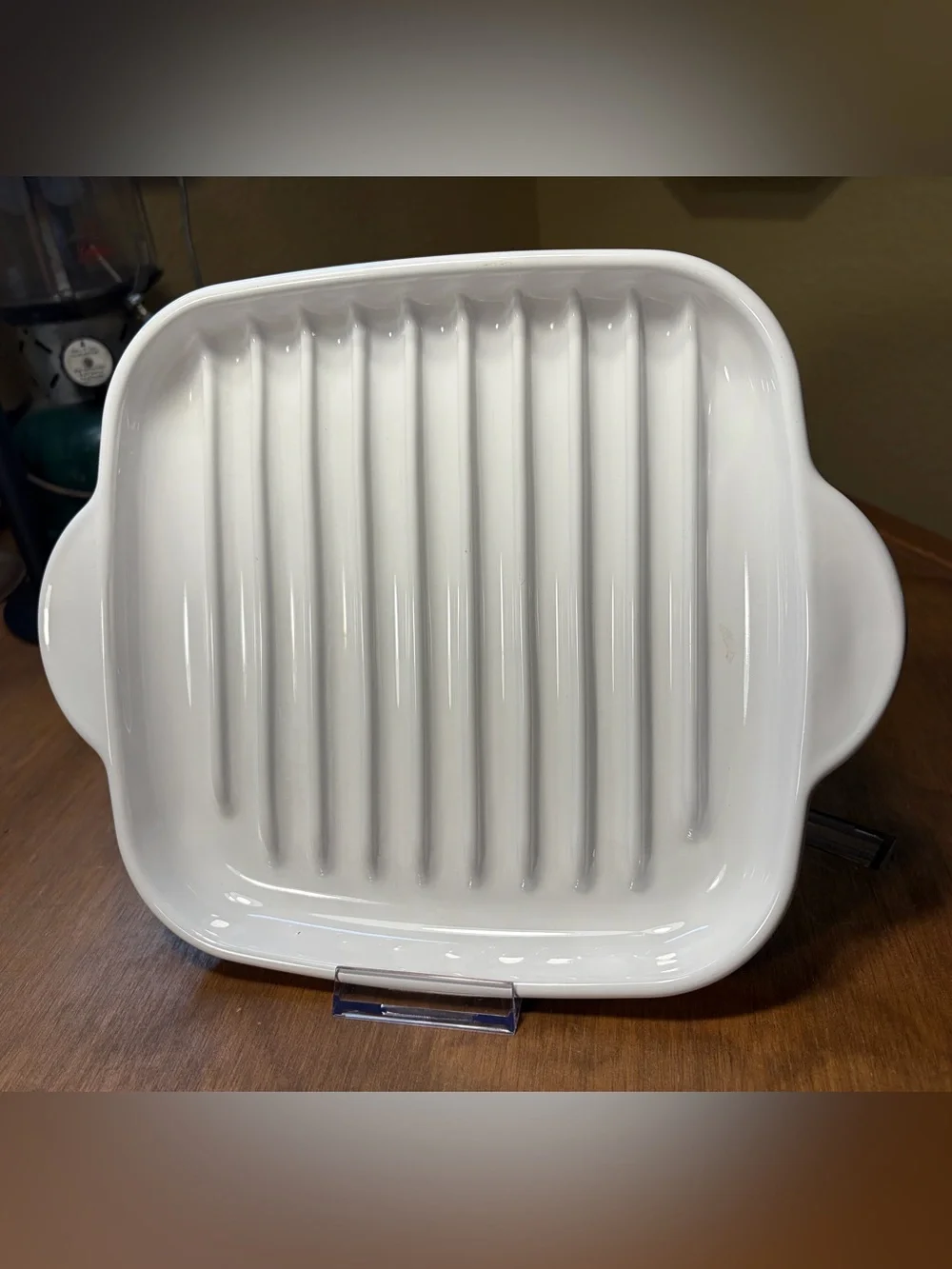 Vintage Corning Ware MR-3 Rack Microwave Bacon Browning Dish 23x23cm 9